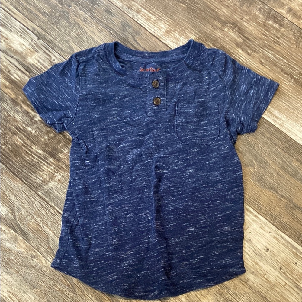 Cat & Jack Heathered Blue Short Sleeve Tee